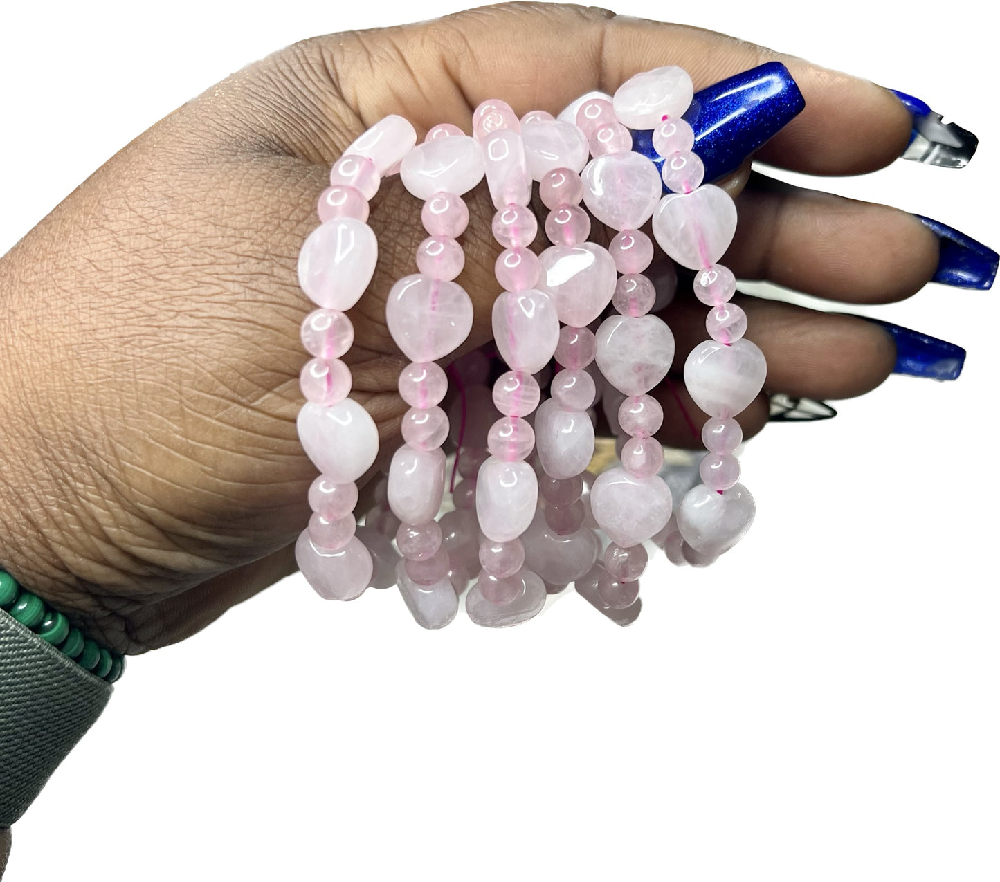 Rose Quartz Carved Hearts